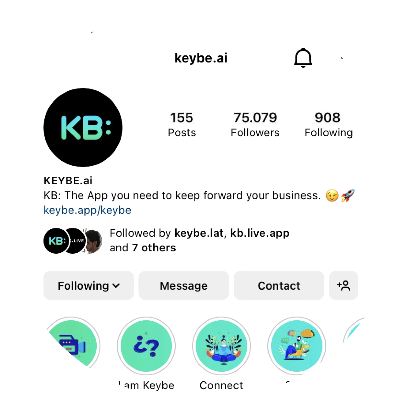 KB Keybe instagram profile